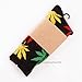Marijuana Weed Leaf Men/Women sport socks colourful Cotton High Socks (BJF25-11black+red&yellow&green leave)