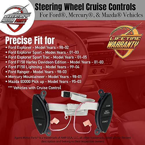 Steering Wheel Mounted Cruise Control Switch Fits Ford F150, Explorer