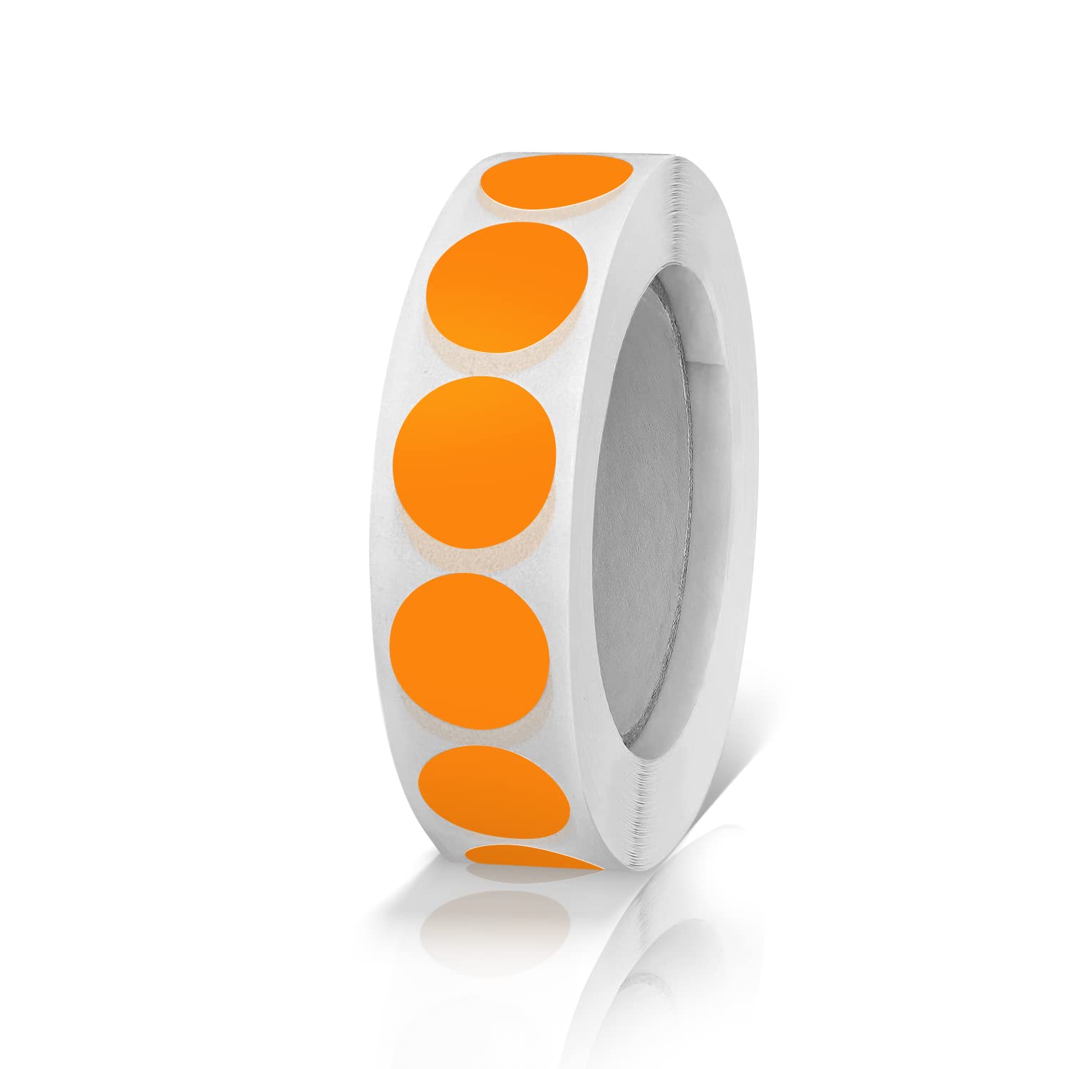 Meitaat Round Stickers Orange 13mm Circle Labels with Color Coding Dot Sticker Waterproof Removable Roll of 1000