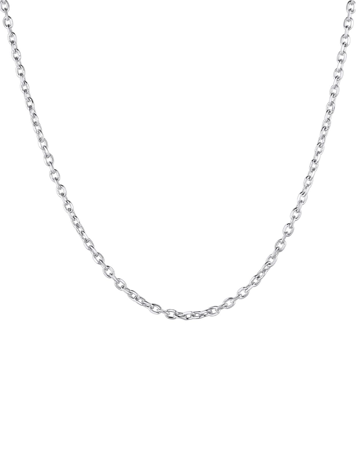 Thin Chain Stainless Steel Chains for Women Silver Necklace Replacement Chain