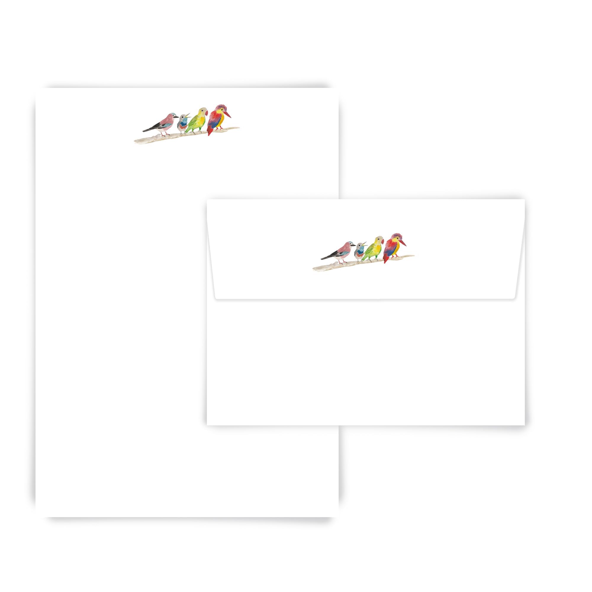 Me Loovely Birds Letter Writing Paper with Envelopes A5 Size Luxury Paper Stationery Sets for Invitations & Correspondence | Christmas Gifts (Pack of 20 - Refill)