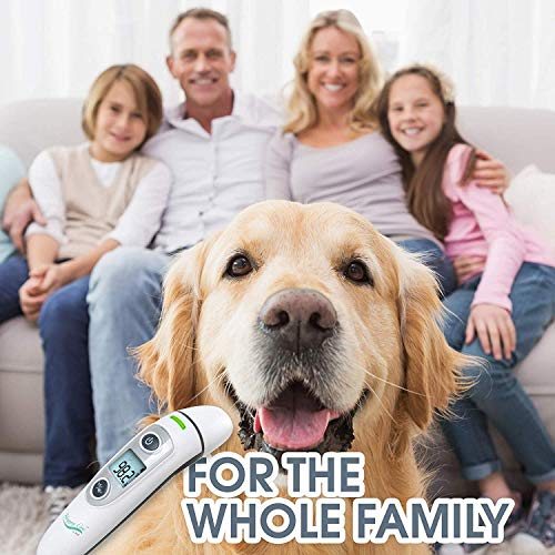 Baby, Children's, Adult Ear and Forehead Digital Thermometer - Temporal Electronic Infrared, Dual F & C Temperature Mode, Fast 1 Second Read, for Infants, Babies, Kids & Adults, Ear Termometro