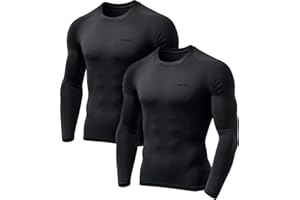 TSLA Men's Thermal Long Sleeve Compression Shirts, Athletic Base Layer Top, Winter Gear Running T-Shirt