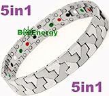 Titanium Magnetic Energy Germanium Armband Power Bracelet Health Bio 5in1 Bio 307