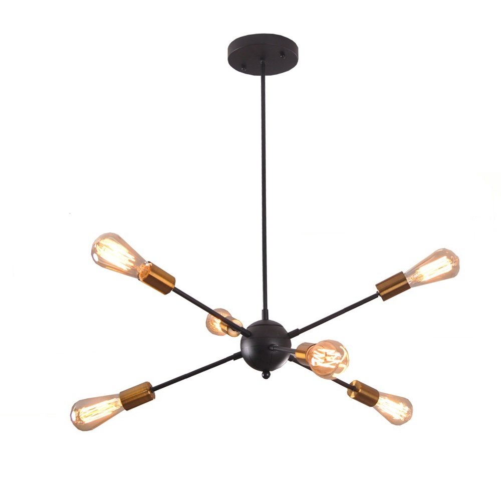 Light Ceiling MidCentury Modern 6Light Chandelier