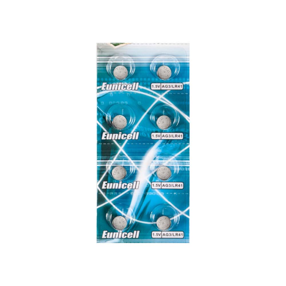 6 x Eunicell 1.5v Eunicell AG3 Alkaline Button Cell Batteries in Separate Blister Packaging