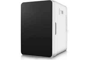Nictemaw Mini Fridge, 20L Mini Refrigerator Large Capacity Compact Cooler and Warmer with Temperature Control, Single Door Mini Fridge Freezer for Cars, Road Trips, Homes, Offices & Dorms