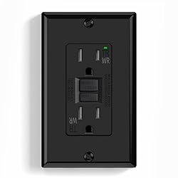 ELEGRP Outdoor GFCI Outlet 15 Amp, Self-Test GFI