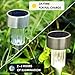 Shade&Beyond Solar Path Lights Outdoor Garden Decorative Led Lights Landscape Lighting Pathway Lights Waterproof White for Yard Lawn Patio Stainless Steel-12 Pack