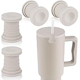 4pcs Replacement Stopper Compatible with Simple Modern Kids 40 oz 30 oz Tumblers with Handle, Silicone Water Bottle Top Accessories Cup Lid Seal Gaskets Travel Mug Replacement Parts (Gray)