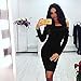 Women Off Shoulder Rib Knitted Pencil Midi Sweater Dress Solid