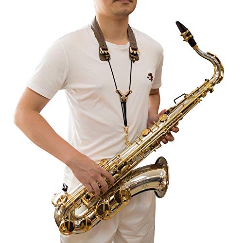 image for adorence Preminum Saxophone Neck Strap (Handmade with Genuine Leather,