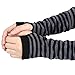 Lookatool Winter Wrist Arm Hand Warmer Knitted Long Fingerless Gloves Mitten (Black)