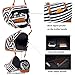 Womens Travel Weekend Bag Canvas Overnight Carry on Shoulder Duffel Beach Tote Bag (Black stripe with shoe compartment)