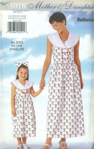 Butterick Sewing Pattern 5018 Misses'/ Girls' Dress & Headband, Misses' Sizes 6-18; Girls' Sizes 2-6X