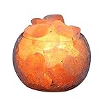 YYout STYD1130 Natural Rock Crystal Himalayan Salt Lamp Globe With Dimmable Switch Electric Wire & Three Bulb.(Bulb-15W), 11.6