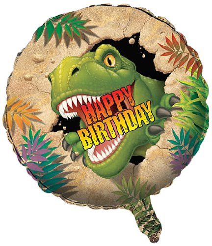Creative Converting Dino Blast Metallic Balloon, 18-Inch - 045012 - //coolthings.us