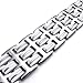 KONOV Wide Bangle Bracelet, Stainless Steel Rubber, Unisex Mens Womens, Color White Silver