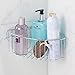 iDesign Rondo Metal Wire Suction Bathroom Shower Caddy Corner Basket for Shampoo, Conditioner, Soap, Creams, Towels, Razors, Loofahs, Stainless Steel