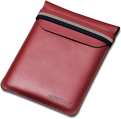 ACECOAT Deluxe Stylish Professional Lightweight Slim Soft Colorful Belt PU Leather Sleeve Pocket Pouch Case Cover Envelope Bag For 6 Inch Kindle / Kindle Paperwhite / Kindle Voyage(Red)