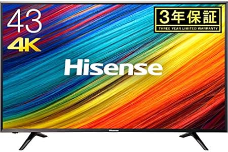 Hisense ハイセンス ハイセンス 43v型 液晶 テレビ Hj43n3000 4k 外付けhdd裏番組録画対応 メーカー3年保証 17年モデル Youtubeが映らない