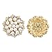 YIMIL Rhinestone Pearl Button Brooches, Flat Back Crystal Pearl Embellishments for Wedding Bouquets, Gift Package, Headband, Home Decor, Craft Project. Pack of 15.