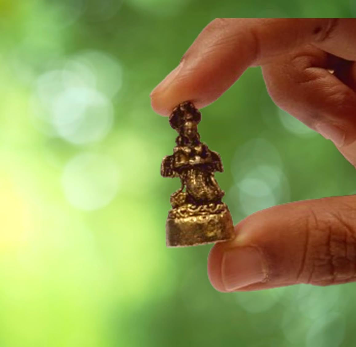 Purpledip Rare Miniature Statue Nag Kanya in Sitting Posture; Unique Collectible Gift (11412)