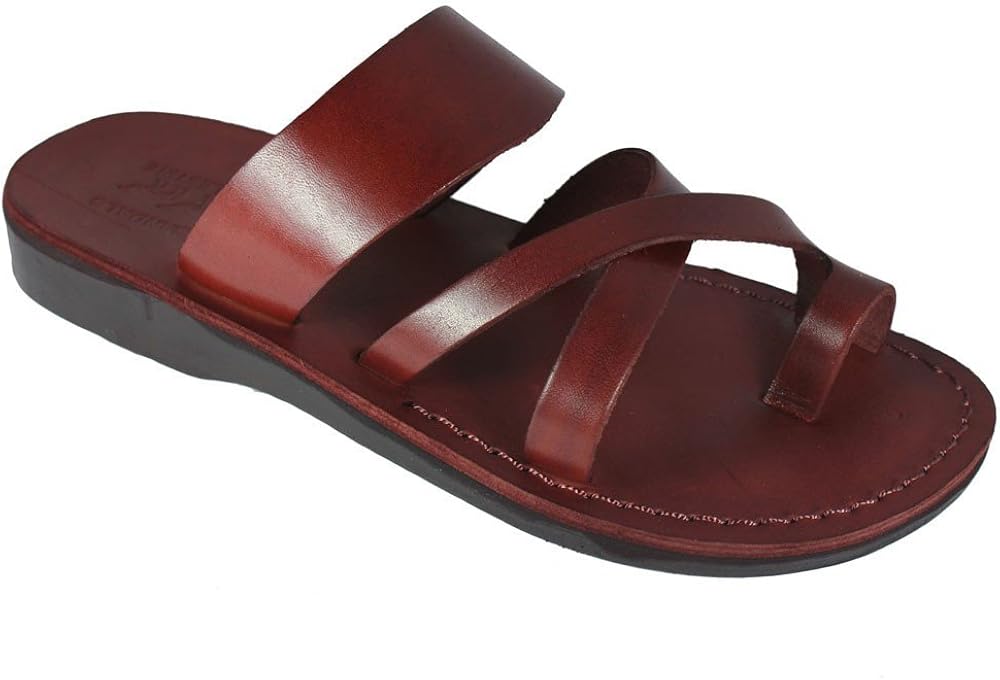 CAMEL Israel Unisex Leather Biblical Sandals FlipFlops Jesus Jerusalem