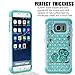 S7 Edge Case, MagicSky [Shock Absorption] Studded Rhinestone Bling Hybrid Dual Layer Armor Defender Protective Case Cover for Samsung Galaxy S7 Edge (Sleeping Owl)
