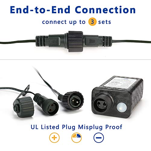 Lomotech 12ft x 5ft 360 LED Connectable Christmas Net Lights, 8 Modes