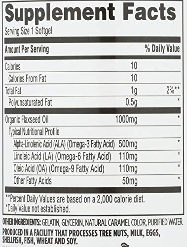 365 EVERYDAY VALUE, FLAXSEED OIL, 180 CT
