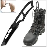Tactical Warrior Tanto Full Tang Emergency Outdoor Survival Gear Boot Knife .