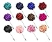 L'vow Multiflora Flower Brooches for Wedding Lapel Pin Boutonniere Pack of 12