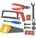 Kicko Construction Tool Set for Kids - 10 Pack Playset - Dress-Up Pretend Play Accessory, Event Stuffer, Room Decoration, Career Training Activity Props, Imaginary Game and Skills Development