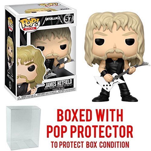 Pop! Music: Metallica - James Hetfield Vinyl Figure and (Bundled with Pop BOX PROTECTOR CASE)