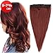 One piece Clip in Hair Extension Human Hair 20'' Dark Auburn #33 On Sale 5 Clips 50g Long Straight Soft Remy Hair Weft Extension Fast Shipping