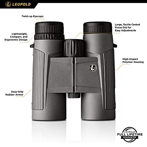 Leupold BX-1 McKenzie 10x42 Binoculars, Shadow Gray