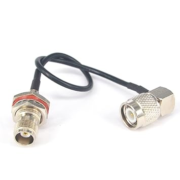 TNC Male 90 Degree RA to TNC Female Jack Bulkhead RF Coaxial Cable 0.65 Feet