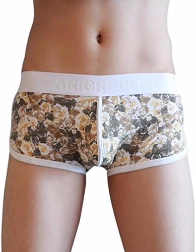 WOCACHI Men Underwear Sexy Floral Briefs For Men Men's Boxer Briefs Shorts Beach Trunks