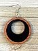 Two-Tone Wood Hoop Earrings from Natural Reclaimed Mahogany and Black Stained Maple