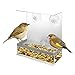 Kovot Acrylic Window Bird Feeder and Perch - View Birds Close-Up from Inside Your Home (1)