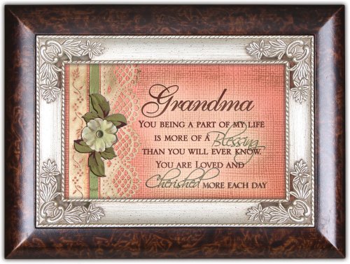 Cottage Garden Grandma Inspirational Italian Inspired Music Box Plays Amazing Grace