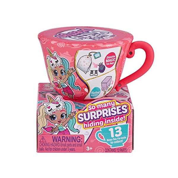 ZURU-ITTY-BITTY-PRETTYS-9701-Small-Tea-Cup-Pink Itty Bitty Prettys Tea Party Little Teacup Doll Assortment, Series 1 Small Tea Cup (Includes 12 Surprises!)