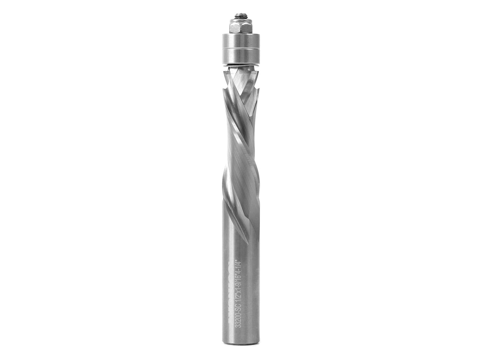 Yonico 33200-SC 1/2-Inch Compression Flush Trim Solid Carbide Spiral Router Bit 1/2-Inch Shank — image 1