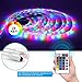 DAYBETTER Led Strip Lights 16.4ft 5m 3528 RGB 300 LEDs Color Changing Kit, Led Ribbon for Home, Kitchen Light Strips Included Power Adapter for Bedroom, Party