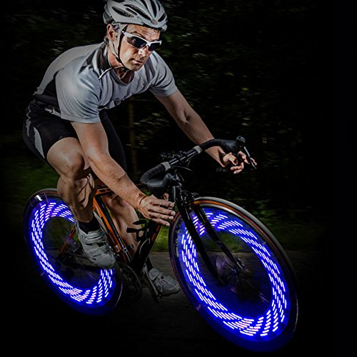 image for Glumes Bike Wheel Lights, LED IP55 Waterproof Bicycle Spoke Light 7-LE