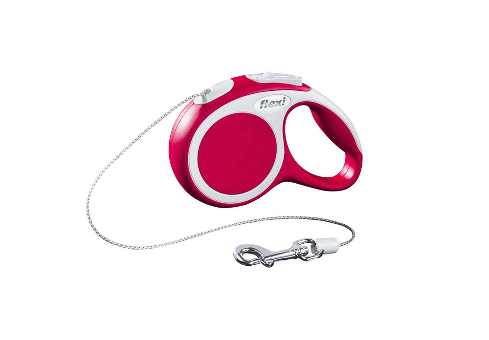 flexi Vario Retractable Lead Cord, X-Small, 3 m, Red