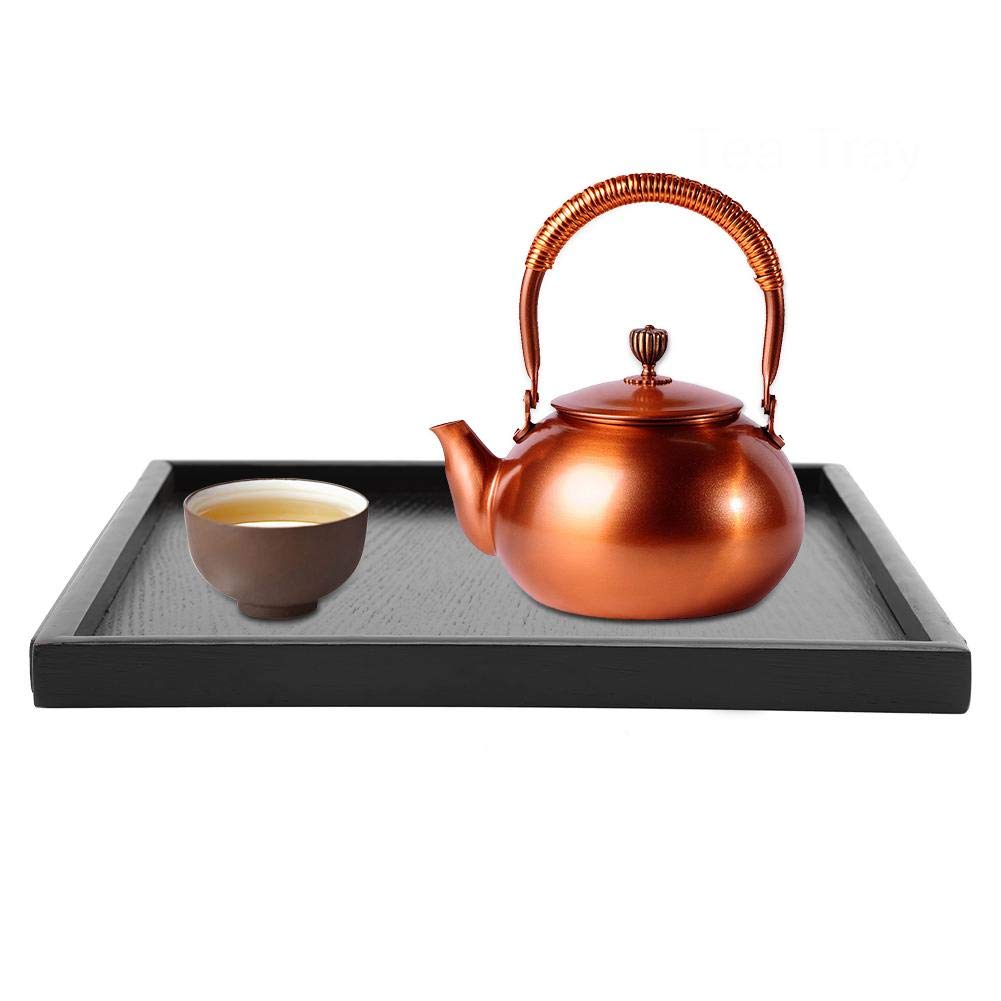 Tea Tray Serving Tray, Wooden Dessert Tray with Raised Edges for Modern & Elegant Tea Tray, Ideal for Multipurpose Use in Restaurants, Cafes, Home