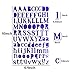 COCODE 8 Colors Letter Stickers Self Adhesive Alphabet Stickers Letter Decals PU Material Convex Feeling, Each Color One Sheets