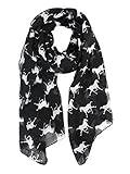 Womens Fun and Cozy Match Scarf Gorgeous Animal Printed Lightweight Scarves Wrap - Cute Little Horse